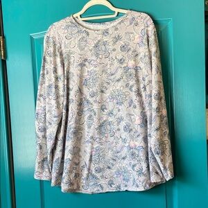 J. JILL PURE JILL LONG SLEEVE SHIRTTAIL  TEE SIZE XL